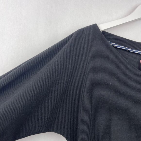 Anthropologie Black Metier Structured Thermal Long Sleeve Top Size Medium - Picture 4 of 11